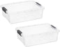 Superio 13.7 Quart Clear Plastic Storage Bin with Lid, Stackable Organizer Box, BPA-Free Storage Container for Home, Garage, School & Office, 2 Pack