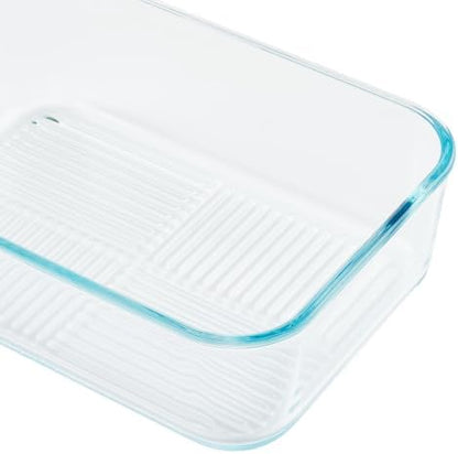 Glass Food Storage Containers with Lids - 22 Piece - 10.5 oz, 17.6 oz, 25.4 oz & 57.5 oz Sets Glass with BPA-Free Leak Resistant Stackable Lids - Microwave, Oven & Dishwasher Safe - Vanilla Mist