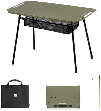 Naturehike Tactical Camping Table - Adjustable Height, 5.7 lbs, Quick Setup