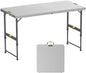 FanttikOutdoor Folding Table 4 Foot Quick Adjust Portable Plastic 4 Heights