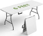 Folding Table 1 Pack, 6FT Folding Table Portable with Built-in Handle, Heavy Duty Plastic Table with Steel Legs Supports to 300lbs, Suitable for Party, Camping, Events Indoor&Outdoor Use, White