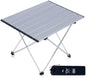 iClimb Ultralight Compact Camping Folding Table (Silver - L)