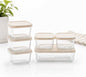 Glass Food Storage Containers with Lids - 12 Piece - 3 x 10.5 oz, 1 x 26.5 oz & 2 x 40.57 oz Glass with BPA-Free Leak Resistant Stackable Lids - Microwave, Oven & Dishwasher Safe - Vanilla Mist