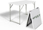 HULKFIT 4 Foot Folding Table, White