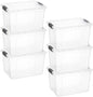 Superio 14.7 Quart Clear Plastic Storage Boxes with Lids, Stackable Organizer Containers, BPA-Free Storage Bins for Home, Office, School & Dorm, 6 Pack