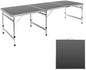 Moosinily Camping Table 6FT Folding Table Large 3 Adjustable Height Portable Picnic Table Camp Aluminum Outdoor Picnic BBQ Black