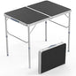 VINGLI 3FT Small Camping Table Adjustable Height Aluminum Folding Table for Picnic Party BBQ, Plastic RV Suitcase Table Portable Lightweight Fold Up Utility Outdoor Tables with Carrying Handle …