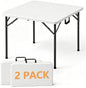 36 Inch Folding Table 2 Pack, Square Foldable Card Table with Carrying Handle, No Assembly, Portable Indoor Outdoor Utility Table for Party, Picnic, Camping, Game Night, RV Travel