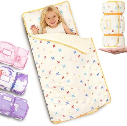 Primlect Toddler Nap Mat with Pillow, Thickened Extra Large Sleeping Bag