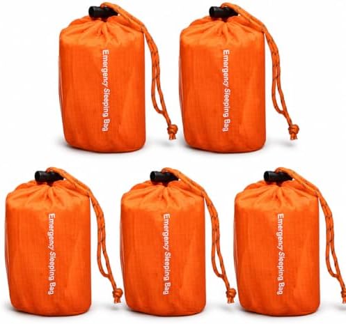 NovaMedic Emergency Sleeping Bag – 84"x36" Thermal Mylar Survival Bivy Sack – Waterproof, Lightweight & Compact Emergency Blanket for Camping, Hiking, Outdoor Survival & Travel