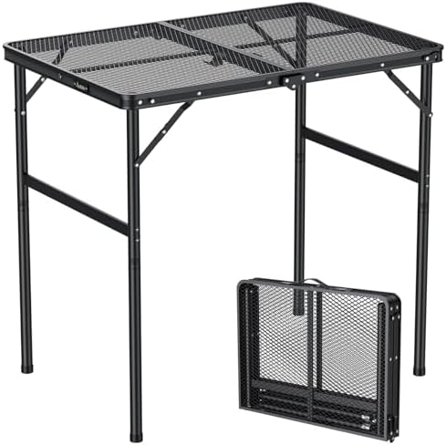 Anbte 3ft Portable Grill Table Max 29.5", 2 Adjustable Heights, 31" X 22"