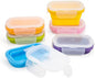 Collapsible Snack Containers With Lids,Collapsible Food Storage Containers,Mini Fridge Organizer,Microwave Freezer Dishwasher Safe(6pcs,6.5oz)