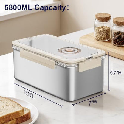 Bread Containers Corner Bread Box Keeper Food Storage Container, 2 Pack