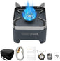 Single Burner Propane Stove, Wind-Guard Camping Stove, Automatic Ignition Propane Burner for Outdoor Cooking