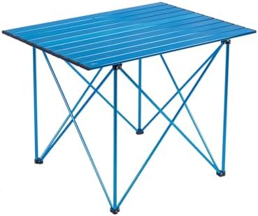 iClimb Ultralight Compact Camping Folding Table (Reinforced Blue - XL)
