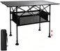 Damei century Large Folding Camping Table, 46.45×25.6in, Adjustable Height