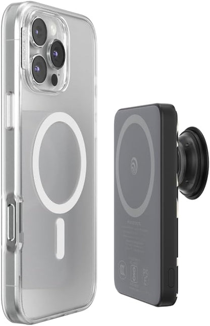 PopSockets PowerPack for MagSafe, Portable Phone Charger, Magnetic Wireless Portable Charger, 5000mAh - Pop n Lock