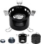 REDCAMP 2 In 1 Mini Alcohol Stove Camping for Backpacking, Matte Black