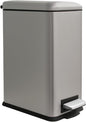 Bathroom Bin 10L, Small Kitchen Bins with Soft Close Lid,Slim Pedal Bin with Removable Inner Bucket,Small Bins for Bathroom,Kitchen,Bedroom,and Office,grey