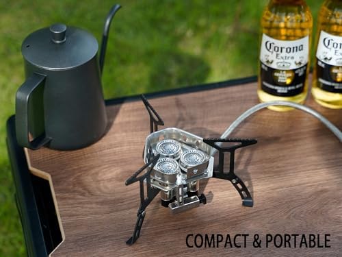 ONLYFIRE OUTDOOR LIVING Portable Camping Stove with 1LB Propane Gas Adapter