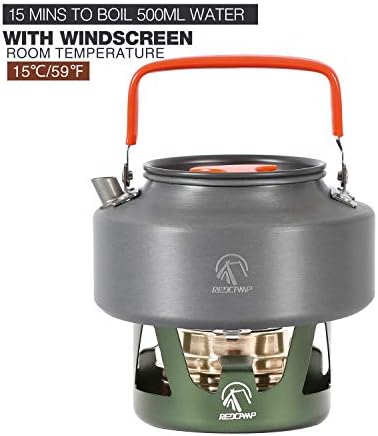 REDCAMP Mini Alcohol Stove Camping for Backpacking, Green