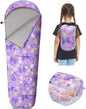 FIOBEE Kids Sleeping Bag 3 Season Camping Sleeping Bags for Girls Toddler