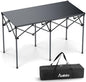 Anbte Heavy-Duty Roll Up Camping Table, Support 264 lbs, 48” x 24”, Black