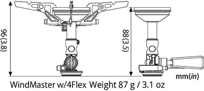 SOTO WindMaster Backpacking Stove with 4Flex, Canister Not Included