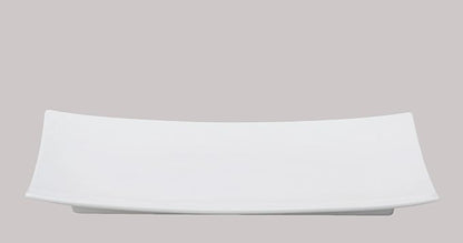 Bone China Square Shape, Elegance White Rectangular Platter 9" x 5", Set of 2 Pieces