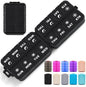 Foldable Portable 7 Day Pill Organizer 2 Times a Day, AM PM Weekly Pill Box