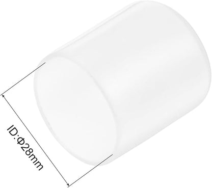 uxcell 20pcs Rubber End Caps Protective Caps 28mm(1.1 Inch) ID Vinyl PVC Round Tube Bolt Cap Cover Screw Thread Protectors, Clear