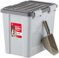 IRIS USA Dog Food Storage Container, Up to 30 lbs, Gray/Dark Gray