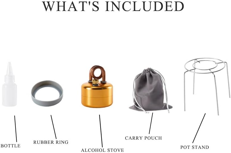 Mini Alcohol Camping Stove with Stand