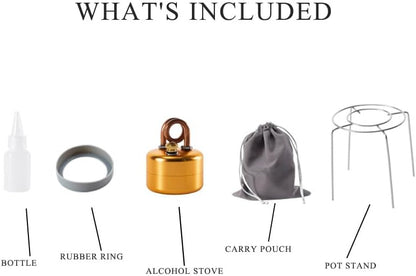 Mini Alcohol Camping Stove with Stand