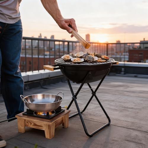 Alcohol Stove，Wood Stove，Wood Burner，Japanese Portable Stove, Suitable for Outdoor Picnicking, Making Soup, Hotpot, Grilling Meat, Boiling Water