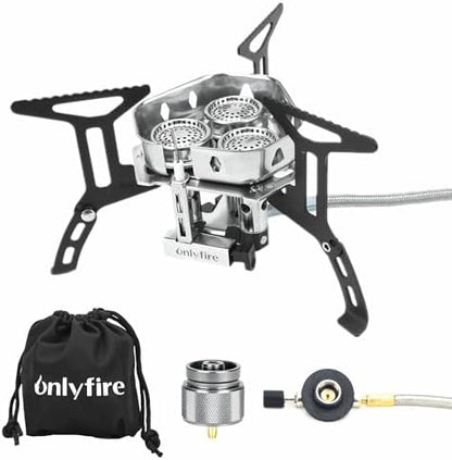 ONLYFIRE OUTDOOR LIVING Portable Camping Stove with 1LB Propane Gas Adapter