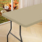 homing Rectangle Table Cloth Cover 8 Foot Taupe Elastic Fitted Tablecloth