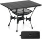 Gonex Foldable Camping Table, Portable Aluminum Roll Up Top Camp Side Table