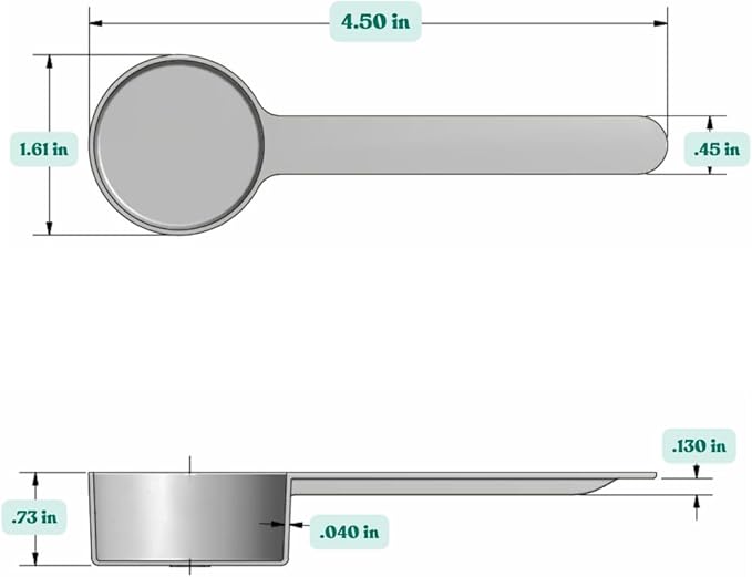 4 Teaspoon (20 mL) Long Handle Scoop for Measuring Coffee, Pet Food, Grains, Protein, Spices and Other Dry Goods (Pack of 25)