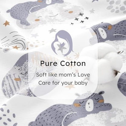 Baby Sleep Sack 6-12 Months 0.5 Tog Soft Sleeping Bag 100% Cotton