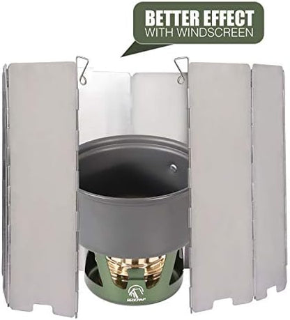REDCAMP Mini Alcohol Stove Camping for Backpacking, Green