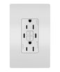 Legrand Radiant 1597TRUSBCCW 15 Amp GFCI Self Test Tamper Resistant Decorator Duplex Outlet with USB Type C, White with Screwless Wall Plate (1 Count)