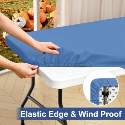 homing Rectangle Table Cloth Cover 8 Foot Elastic Fitted Tablecloth