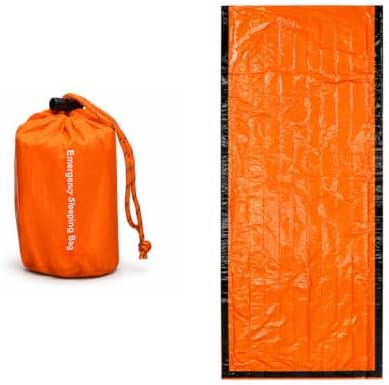 NovaMedic Emergency Sleeping Bag – 84"x36" Thermal Mylar Survival Bivy Sack – Waterproof, Lightweight & Compact Emergency Blanket for Camping, Hiking, Outdoor Survival & Travel
