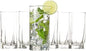 Vikko Drinking Glasses, 12 Oz Drinking Glasses Set of 6, Crystal Clear Glass Cups for Water or Juice, Highball Glass Tumbler & Water Glasses for Drinking