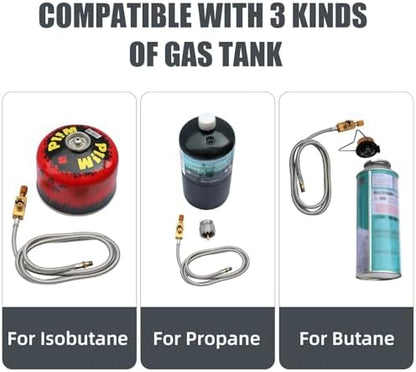 Single Burner Propane Stove, Wind-Guard Camping Stove, Automatic Ignition Propane Burner for Outdoor Cooking