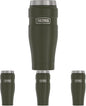 THERMOS Stainless King Vacuum-Insulated Travel Tumbler, 16 Ounce, Army Green (Pack of 4)