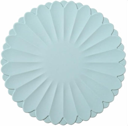 Heat-Resistant Silicone Trivet Mats, Non-Slip Hot Plate Holder for Kitchen Countertops & Dining Table, Reusable Pot Holder Pad with Secure Grip, Dishwasher Safe (Sea Sky Blue, Diameter: 18cm/7.09")