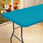 homing Rectangle Table Cloth Cover 5 Foot Teal Elastic Fitted Tablecloth