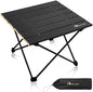 MOON LENCE Ultralight Folding Camping Table, Compact,Portable with Carry Bag, for Outdoor Cooking, Picnic, Camp, Boat, Travel (Black, Gold Side-S)